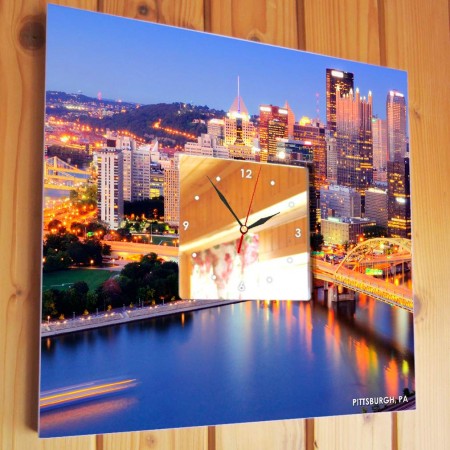 Часы с рисунком Pittsburgh